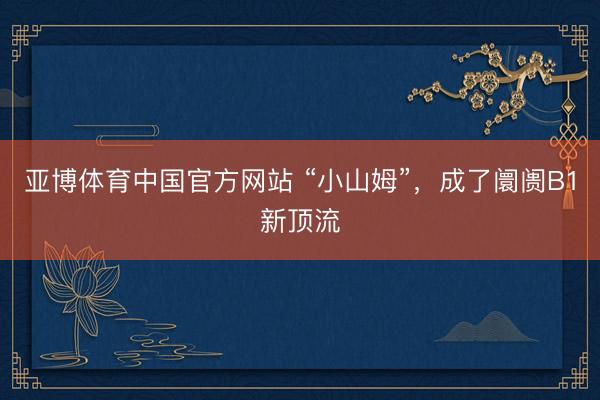 亚博体育中国官方网站 “小山姆”，成了阛阓B1新顶流
