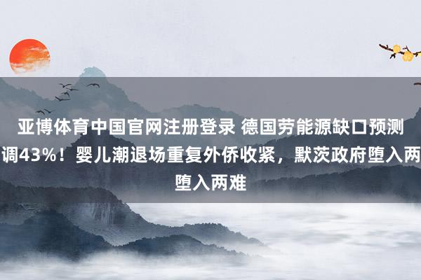 亚博体育中国官网注册登录 德国劳能源缺口预测上调43%！婴儿潮退场重复外侨收紧，默茨政府堕入两难
