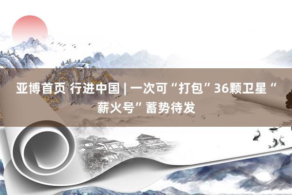 亚博首页 行进中国 | 一次可“打包”36颗卫星“薪火号”蓄势待发